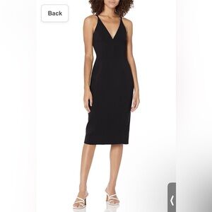 (NWT $168) Dress the Population Women's Lyla Plunging Sleeveless dress size S